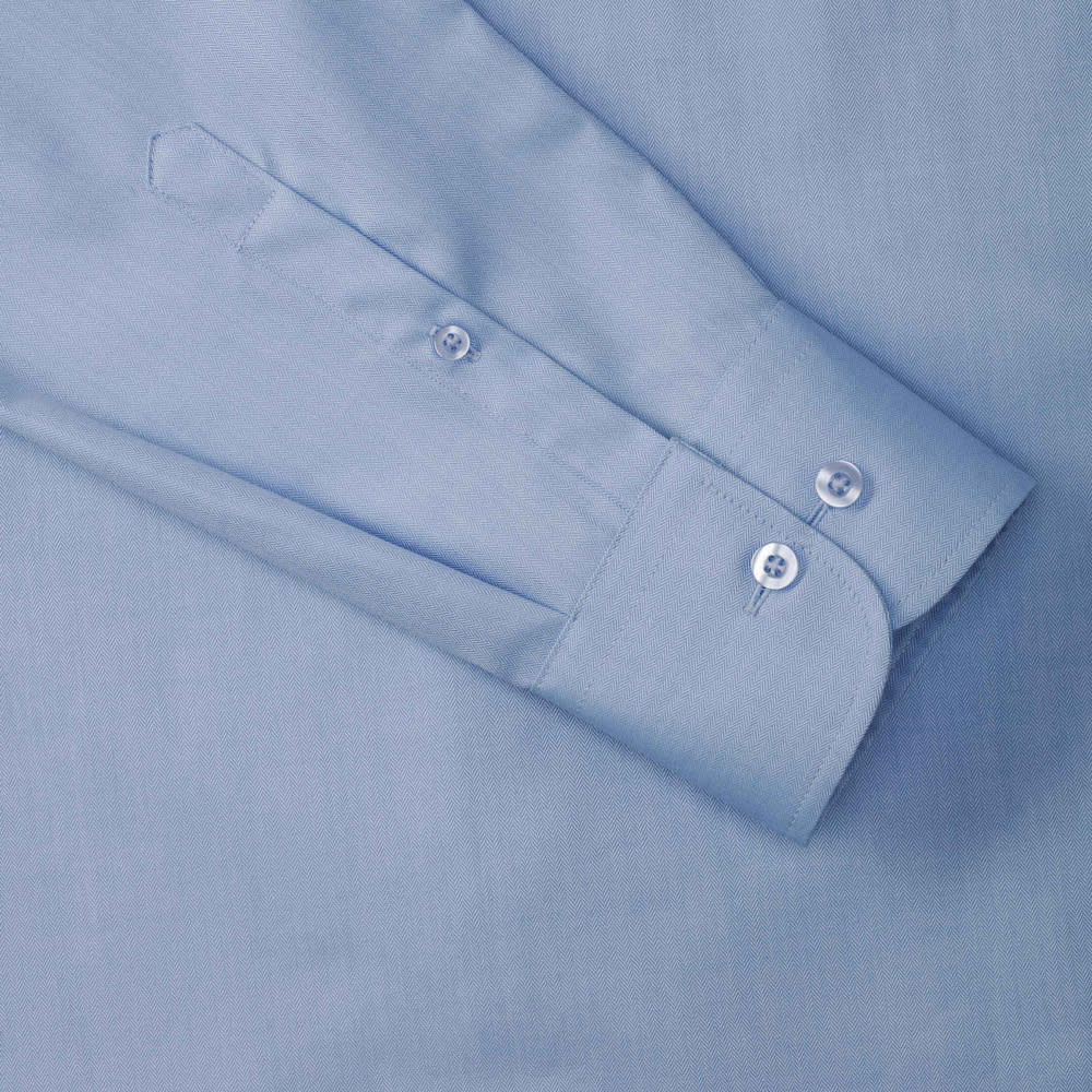 Men's Long Sleeve Tailored Herringbone Shirt