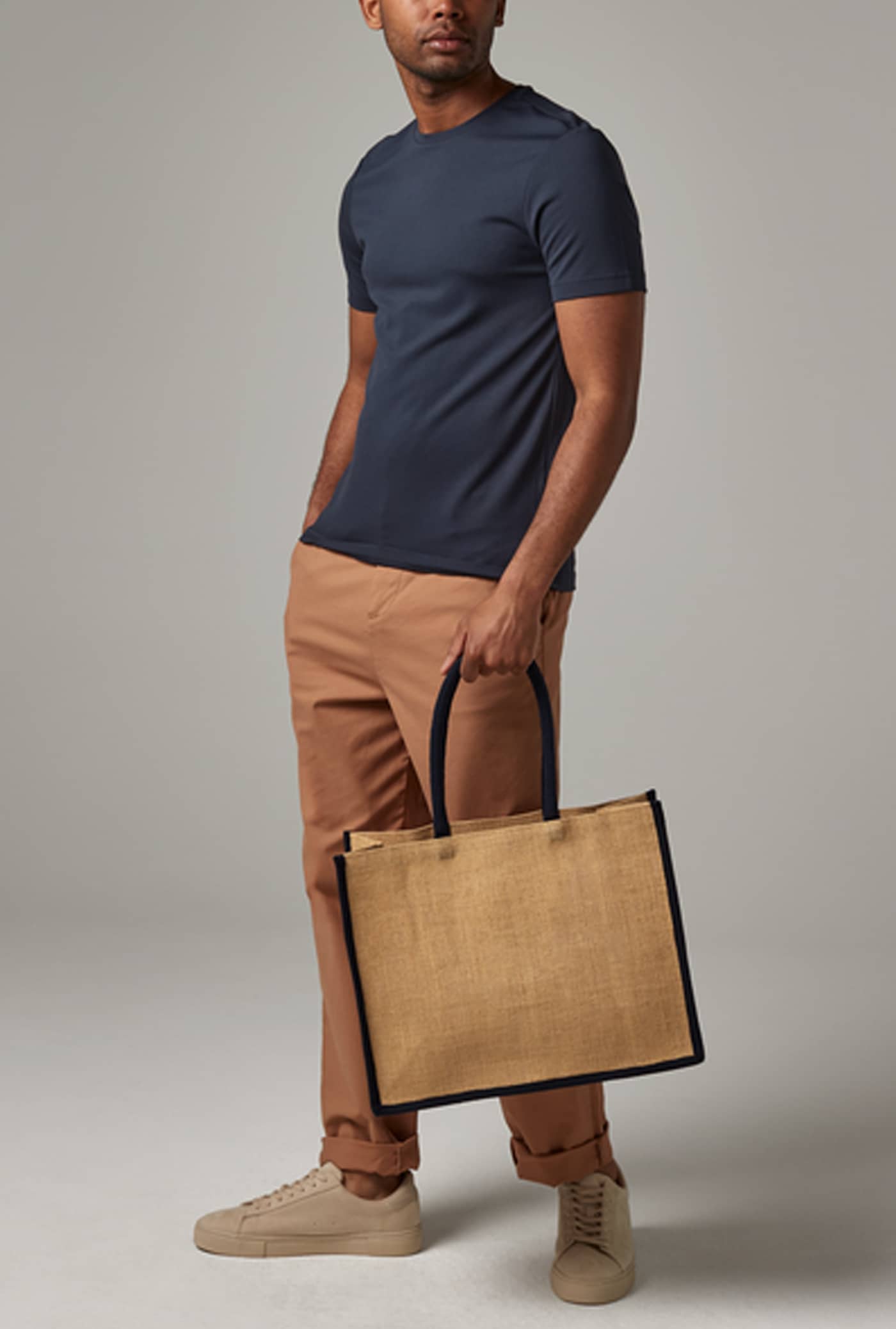 Natural Starched Jute Classic Shopper
