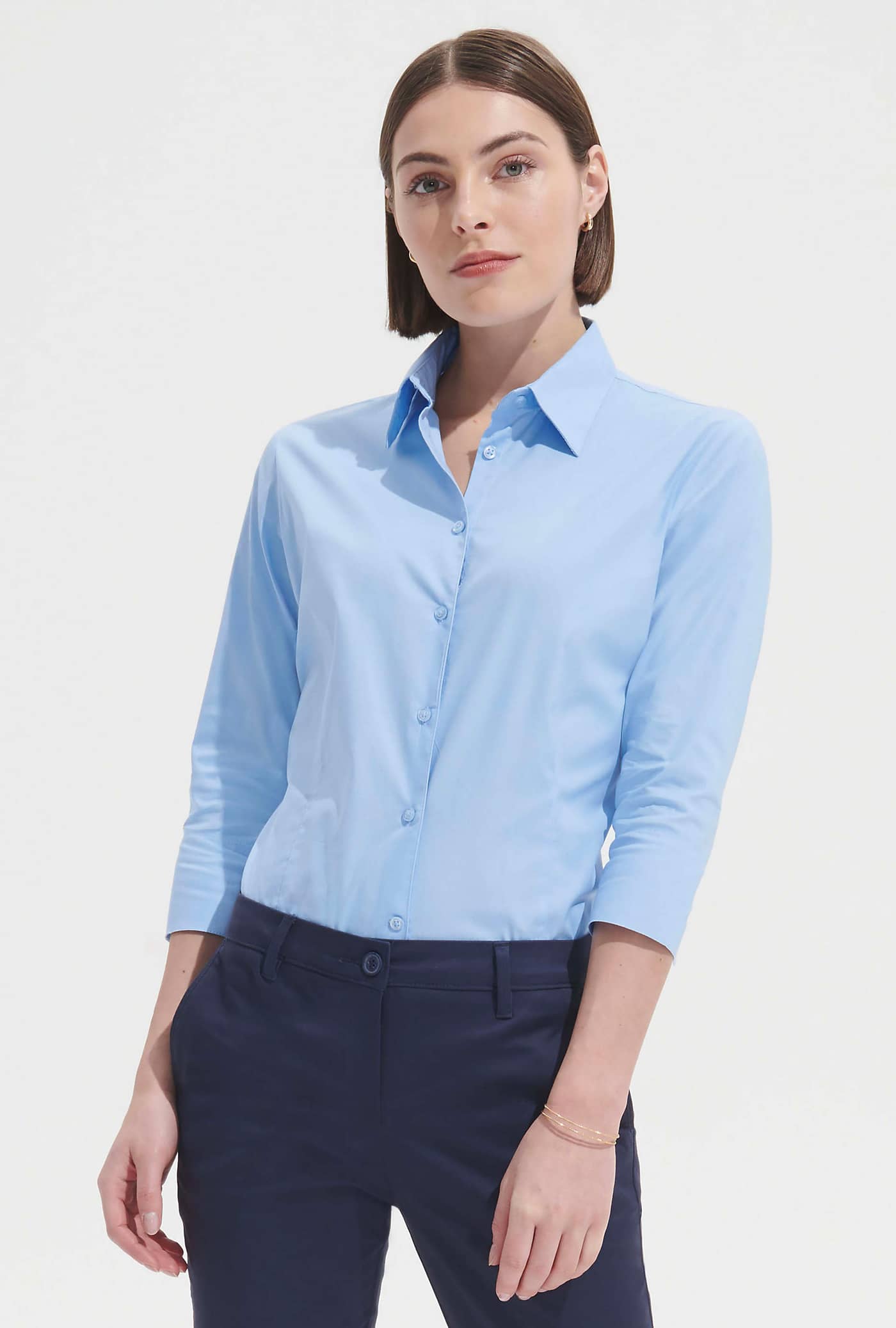 Women´s Stretch-3/4-Sleeve Blouse Effect
