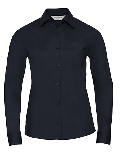 Ladies' Long Sleeve Classic Polycotton Poplin Shirt