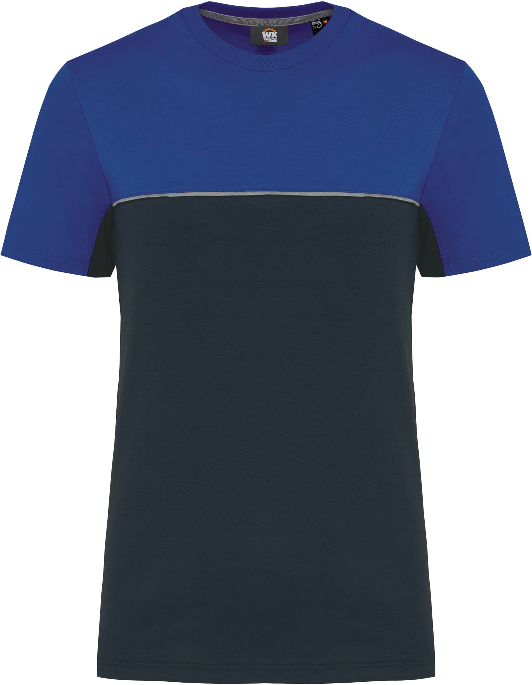 Zweifarbiges umweltfreundliches Unisex-T-Shirt mit kurzen Ärmeln