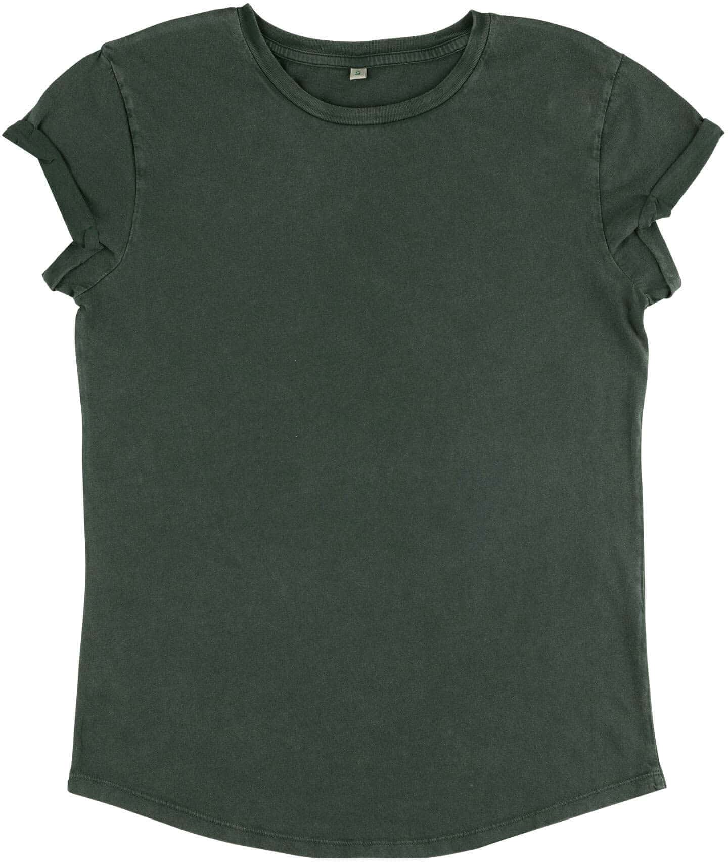 Women`s Rolled Up Sleeve Organic