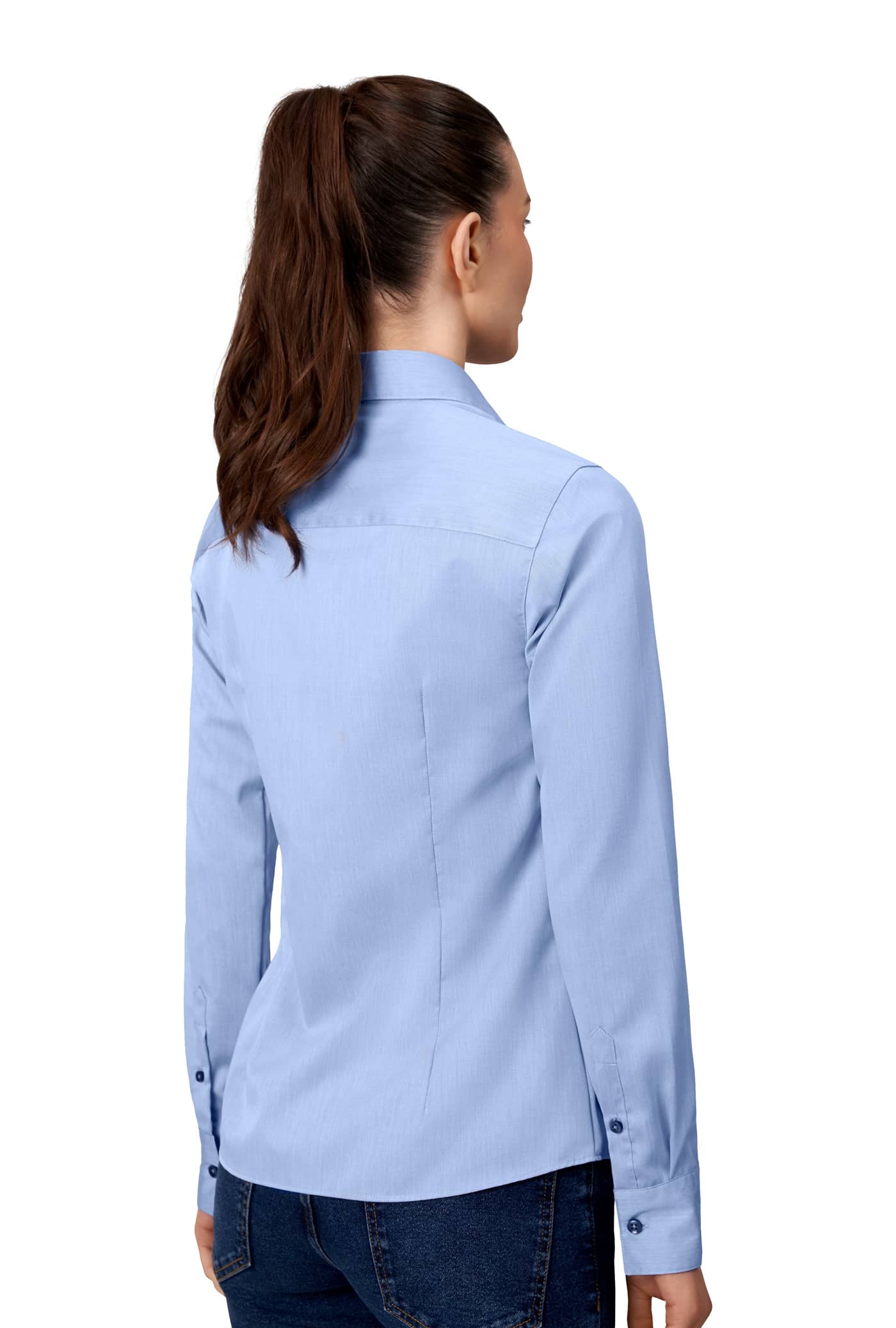 Seven Seas moderne bügelfreie Damen Bluse Fine Twill