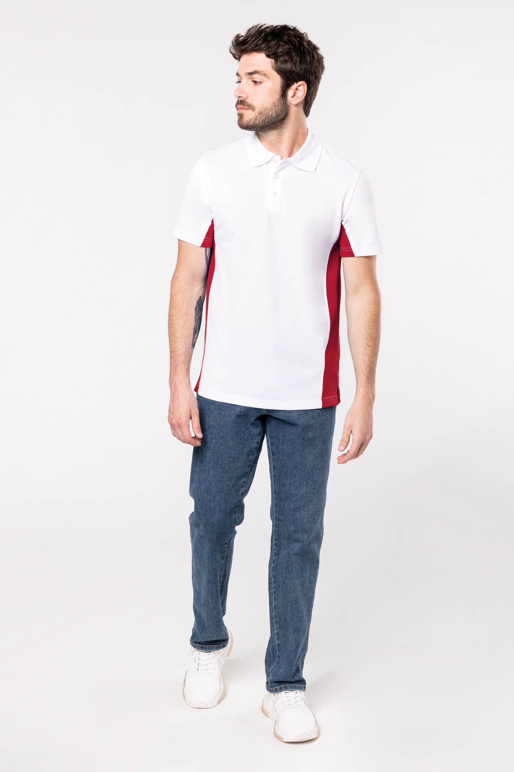 Flag  - Poloshirt Bicolor Kurzarm
