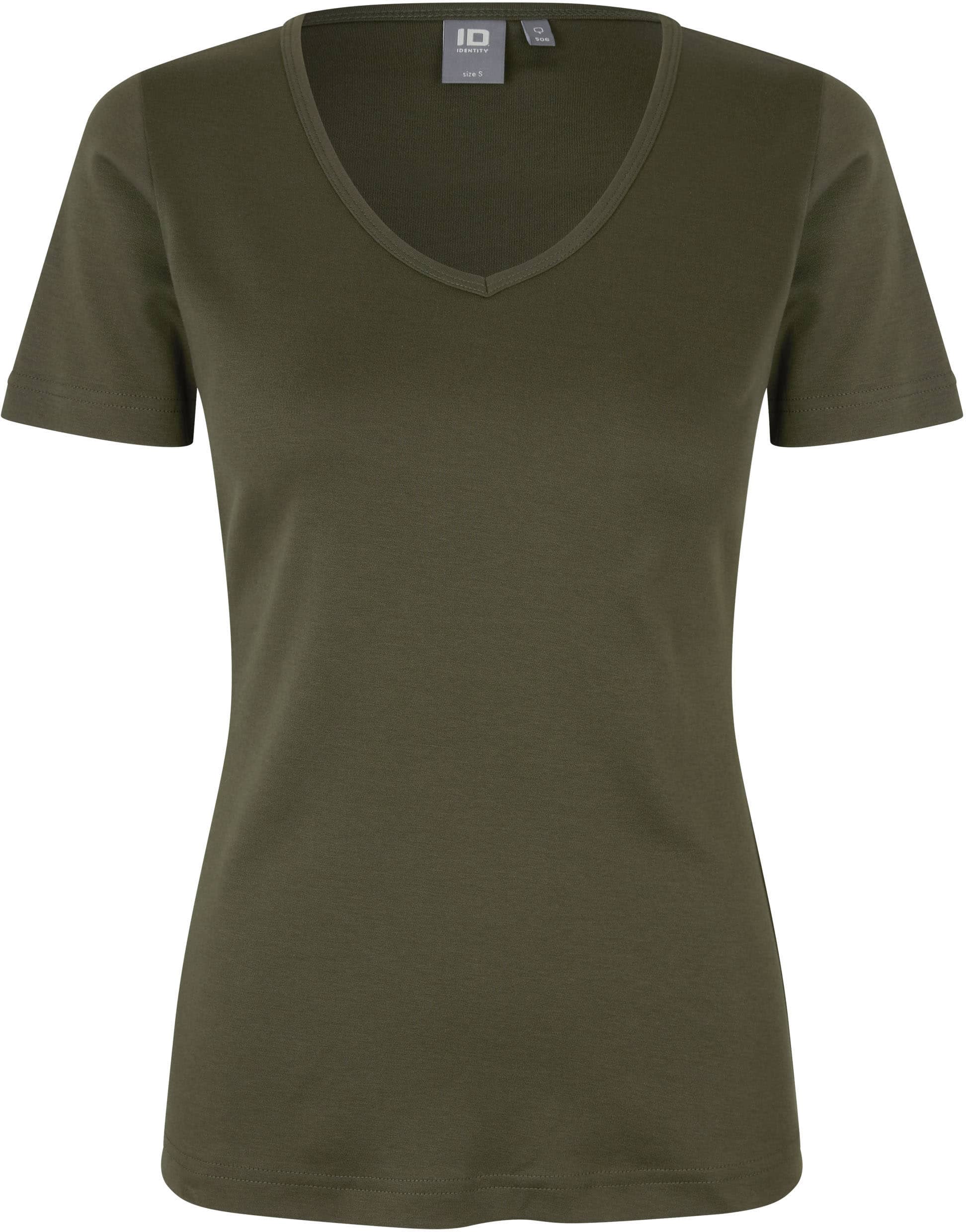 Interlock T-Shirt mit V-Ausschnitt