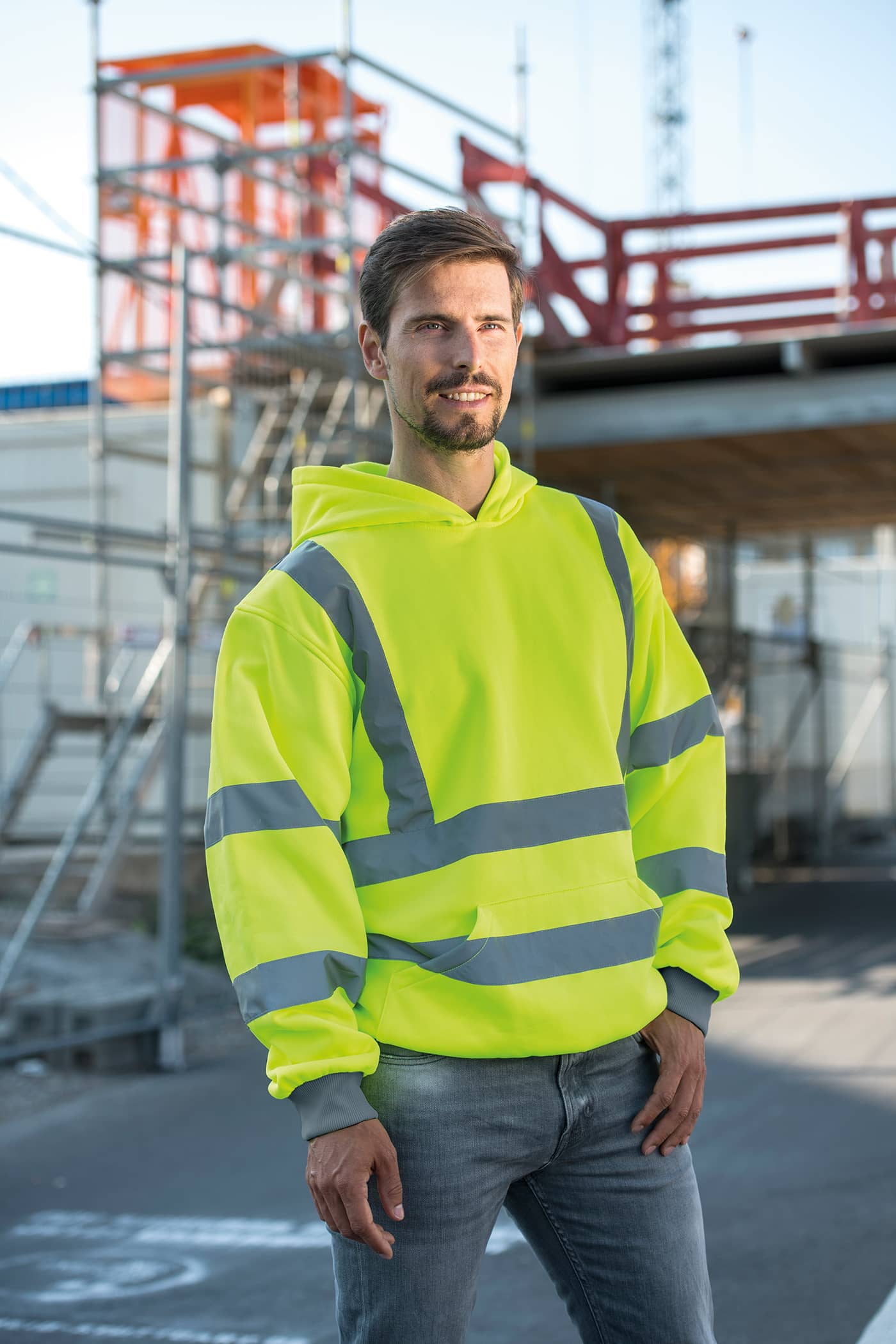 Hi-Vis Workwear Hoody Cork