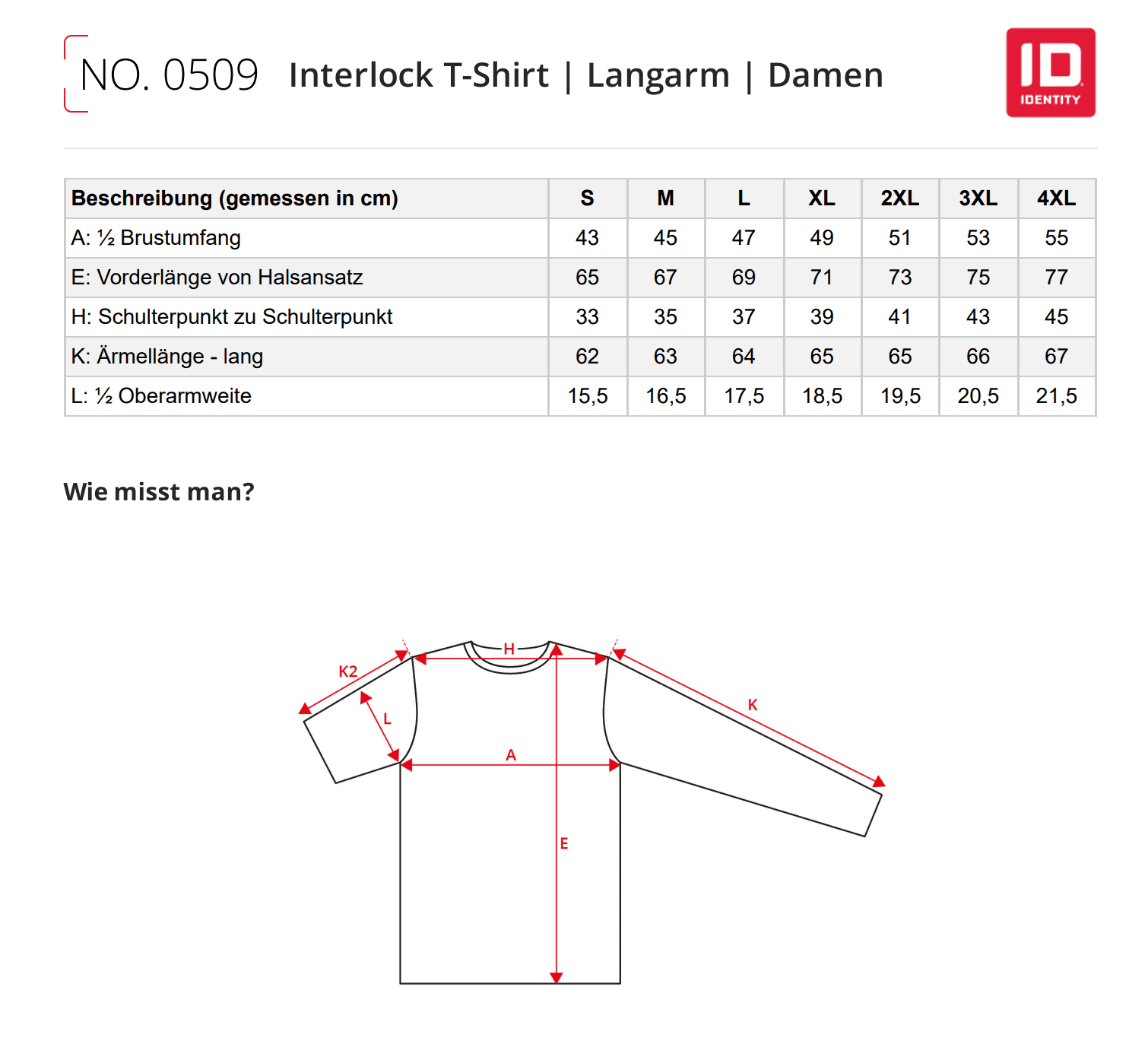 Interlock Longsleeve für Damen