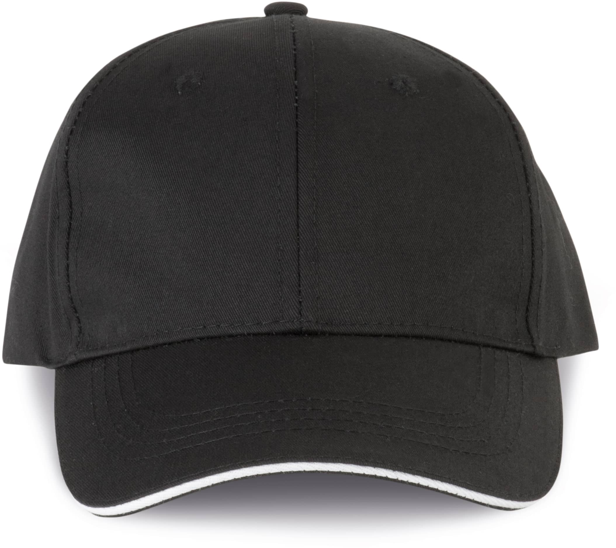 6-Panel-Cap mit Kontrast-Sandwichschirm OEKO-TEX® STANDARD 100