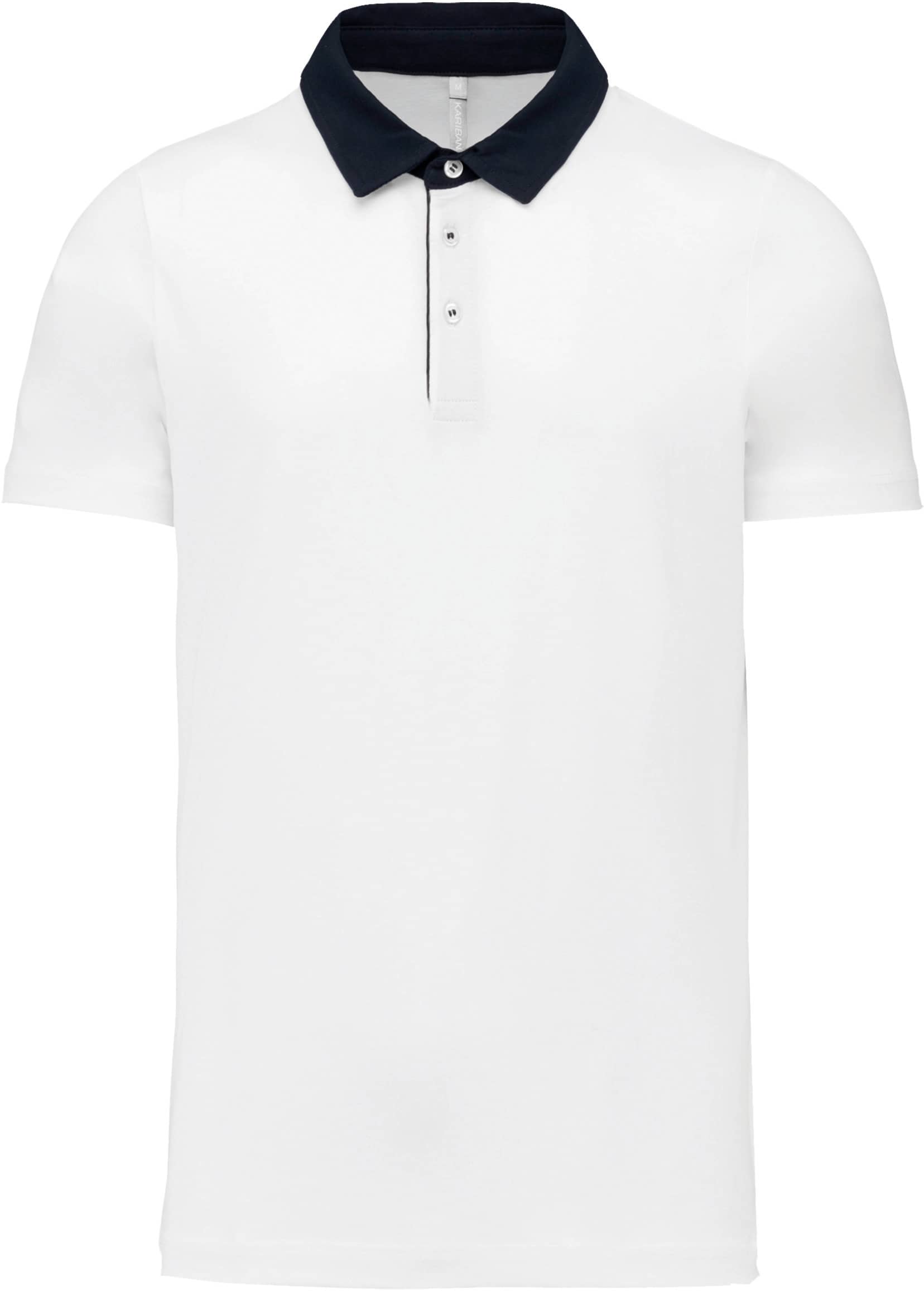 Zweifarbiges Jersey-Polohemd für Herren
