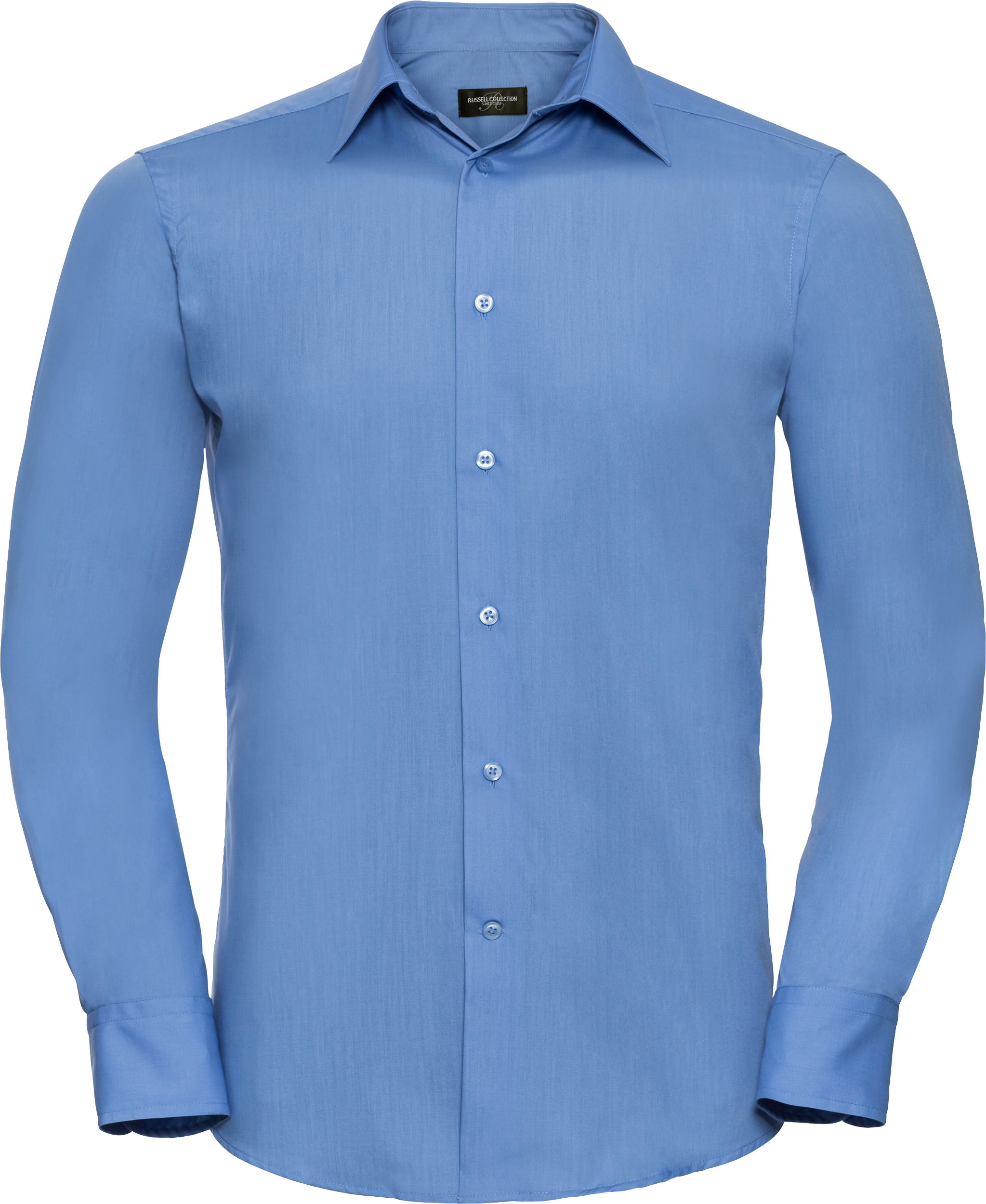 Men's Long Sleeve Tailored Polycotton Poplin Shirt