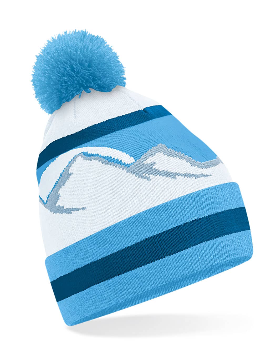 Mountain Peaks Pom Pom Beanie