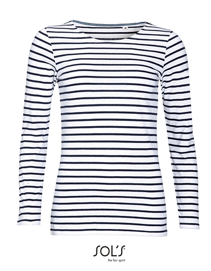 Women´s Long Sleeve Striped T-Shirt Marine