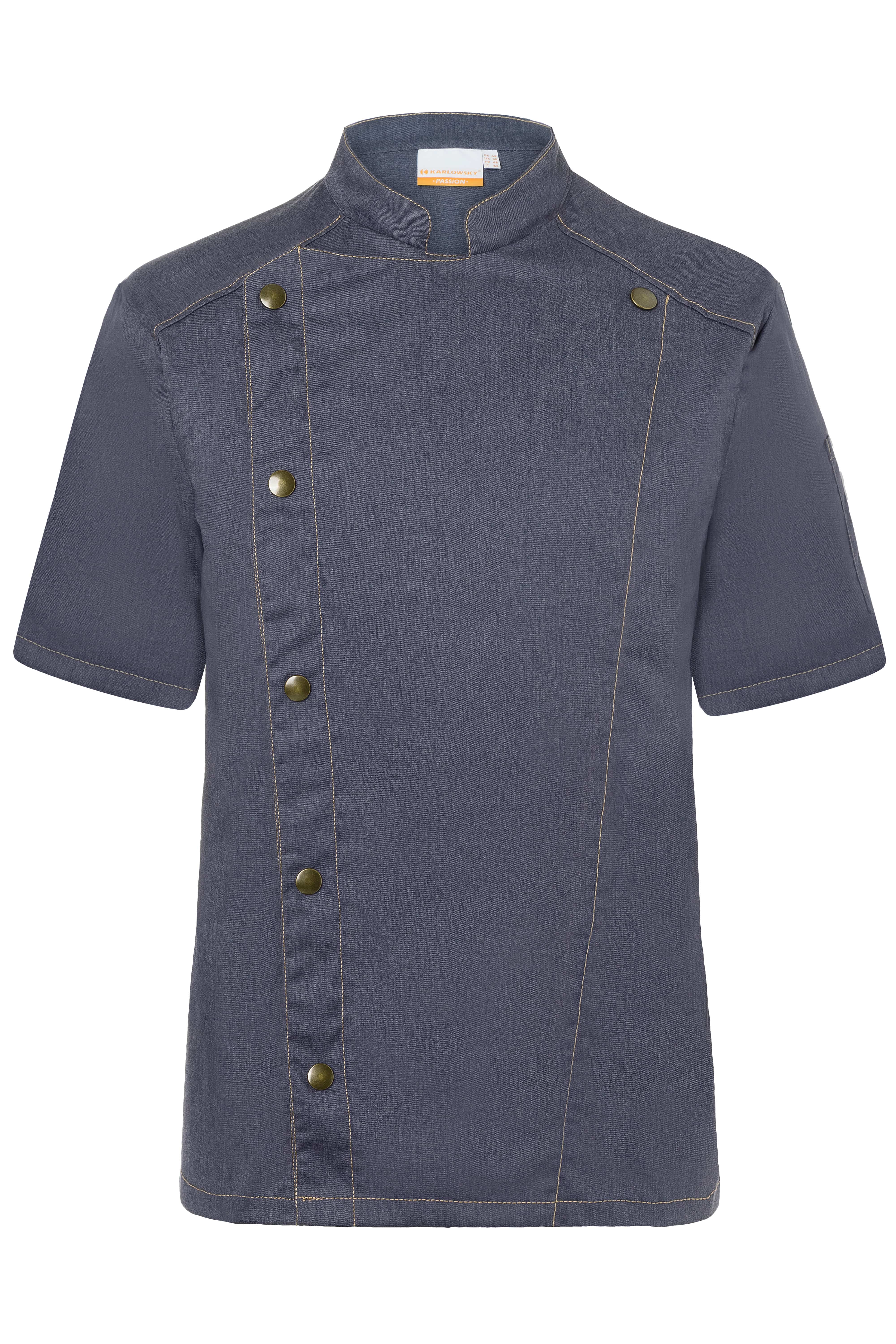 Kurzarm Kochjacke Jeans-Style