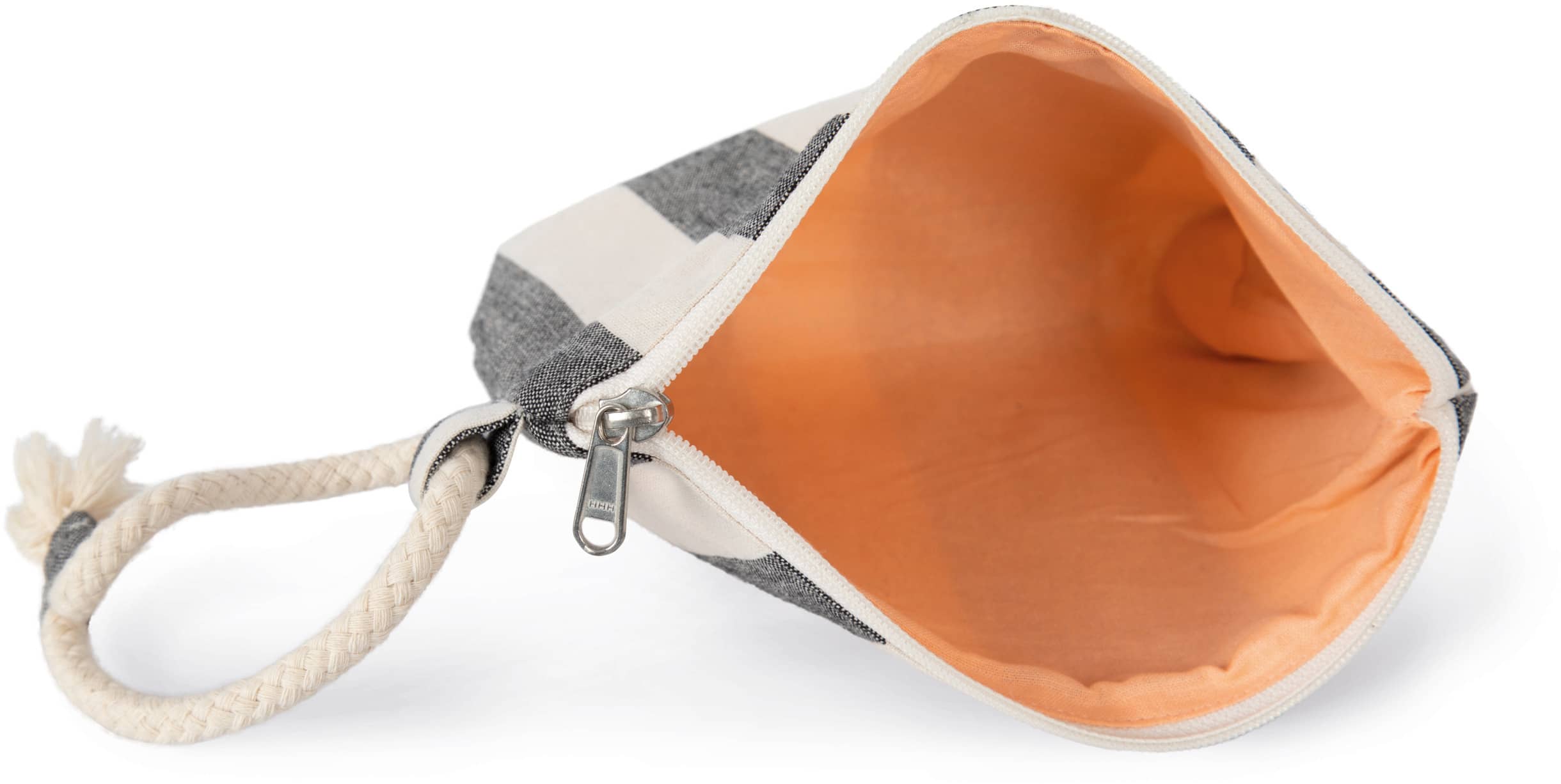 Recycelte kleine Tasche – Streifenmuster