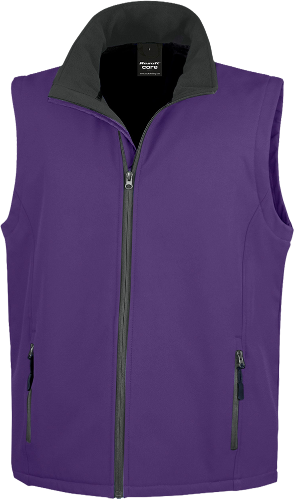 Men's Printable Softshell Bodywarmer with Recycled Fleece Inner