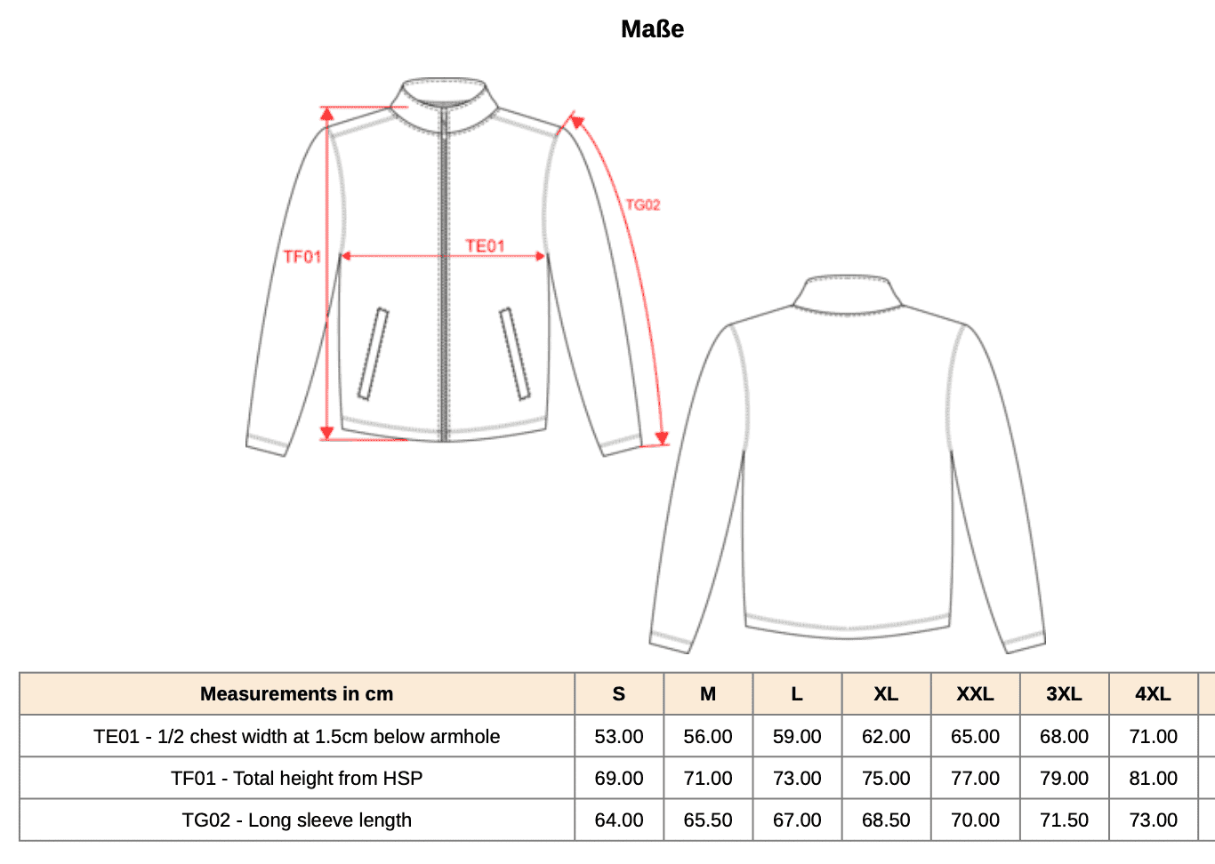 Mikrofleece-Jacke mit Reißverschluss für Herren