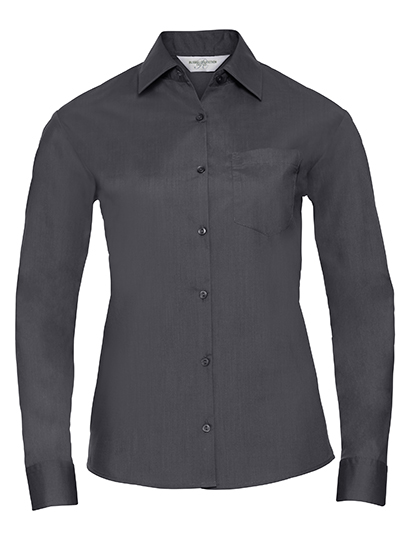 Ladies' Long Sleeve Classic Polycotton Poplin Shirt