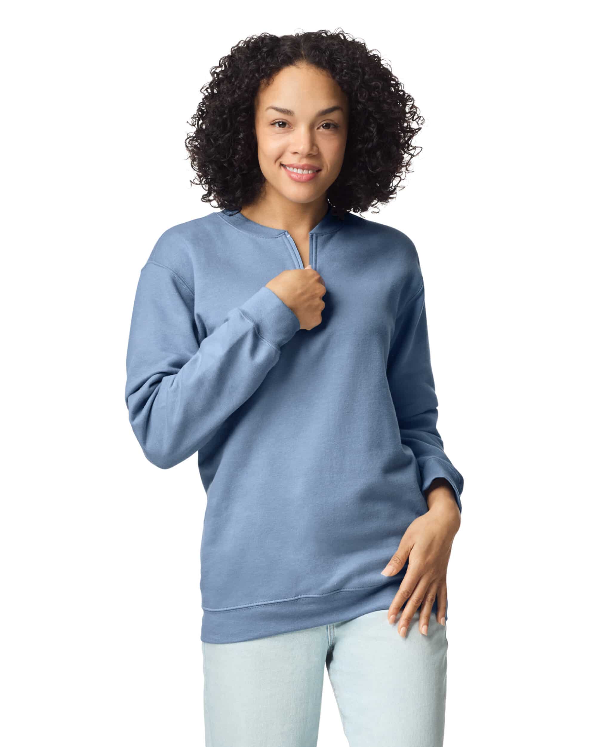 Softstyle® Midweight Adult Fleece 1/4 Zip Sweatshirt