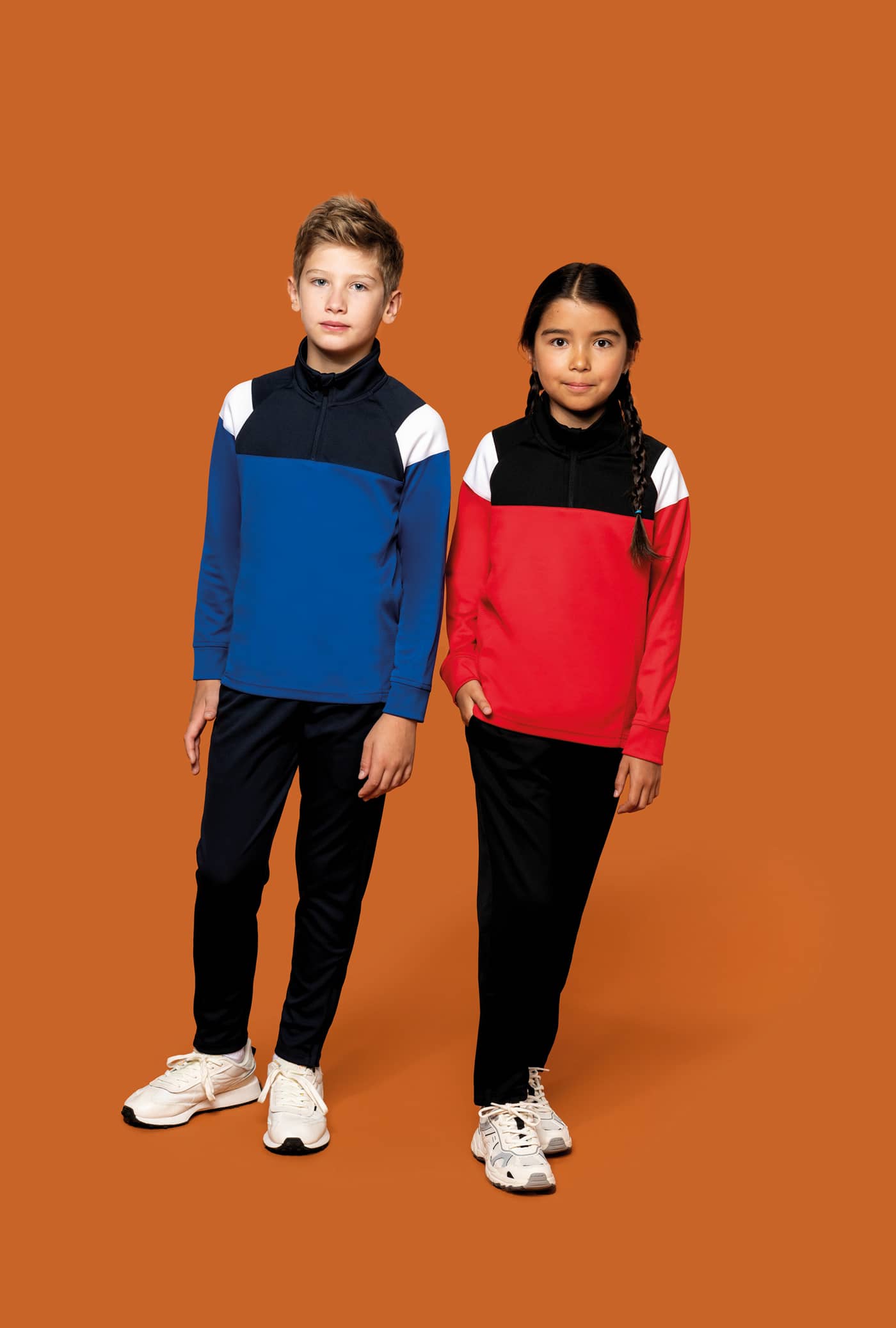 Trainings-Sweatshirt mit 1/4 Reißverschluss für Kinder