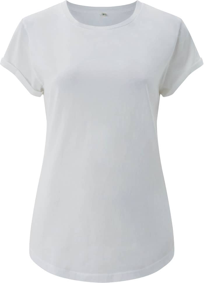 Women`s Rolled Up Sleeve Organic