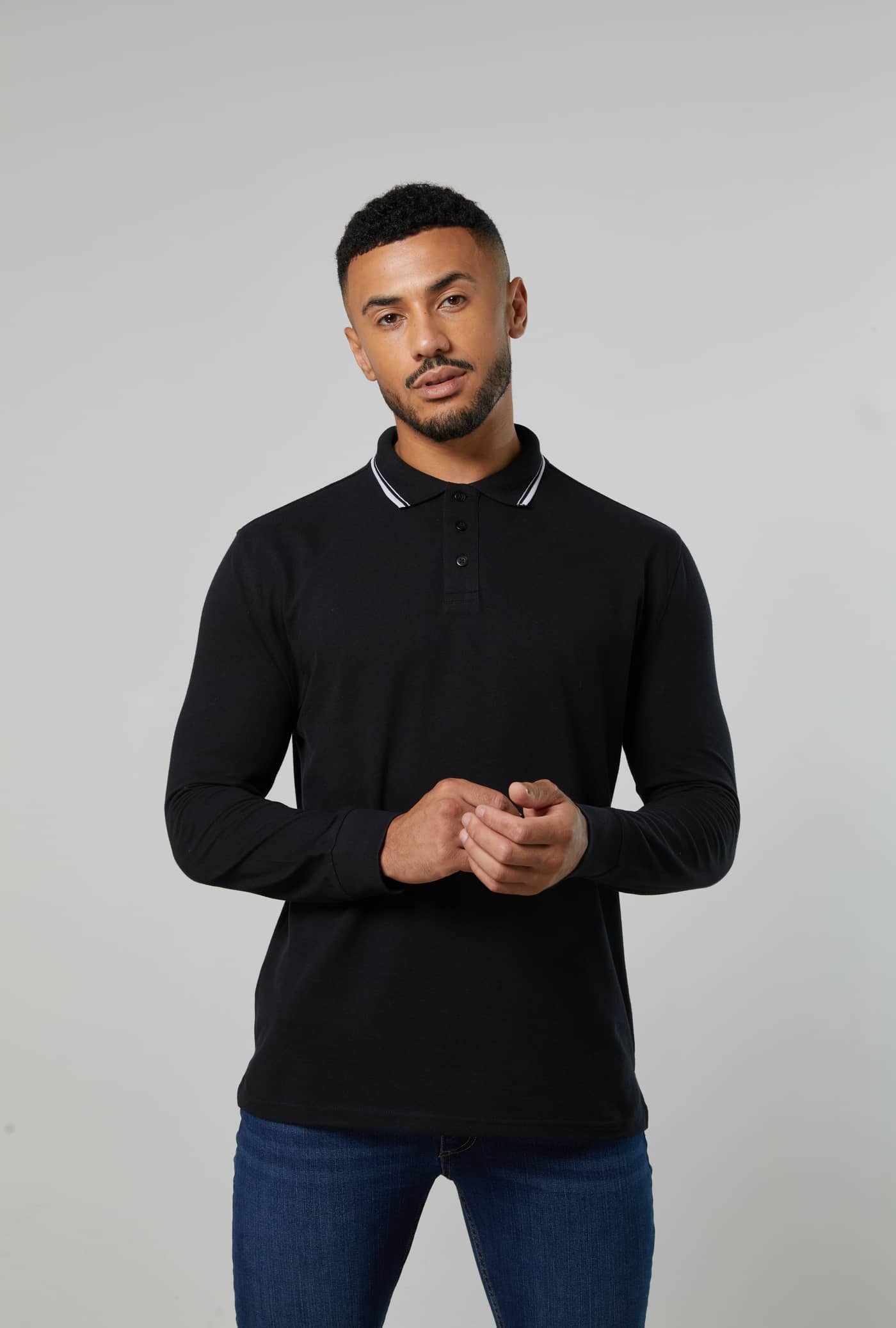 Long Sleeve Tipped 100 Polo