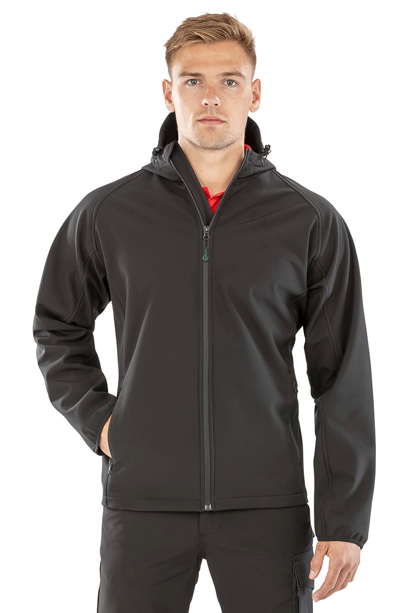 Men´s Recycled 3-Layer Printable Hooded Softshell Jacket