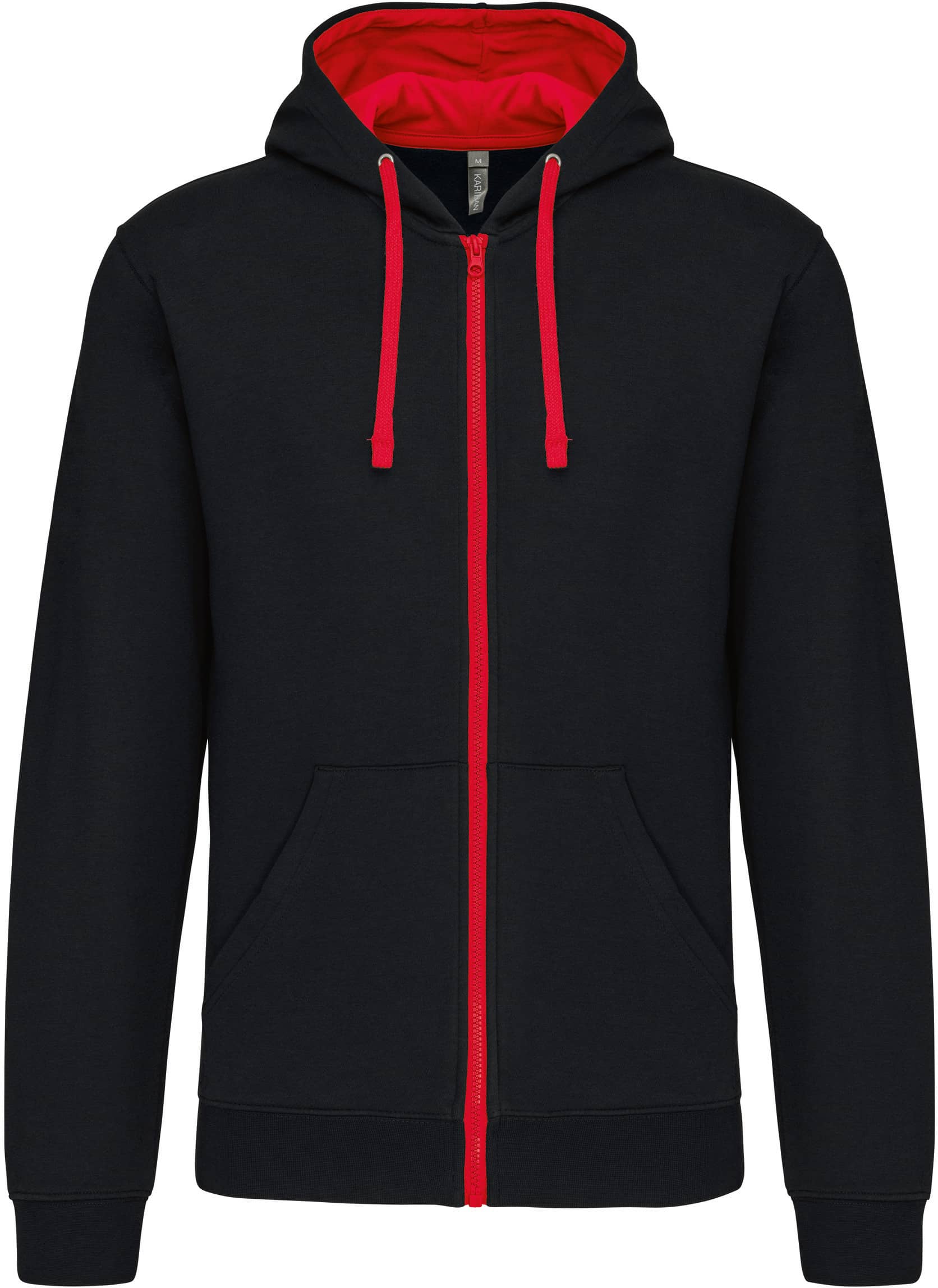 Herren-Kapuzensweatshirt Bicolor mit Reißverschluss