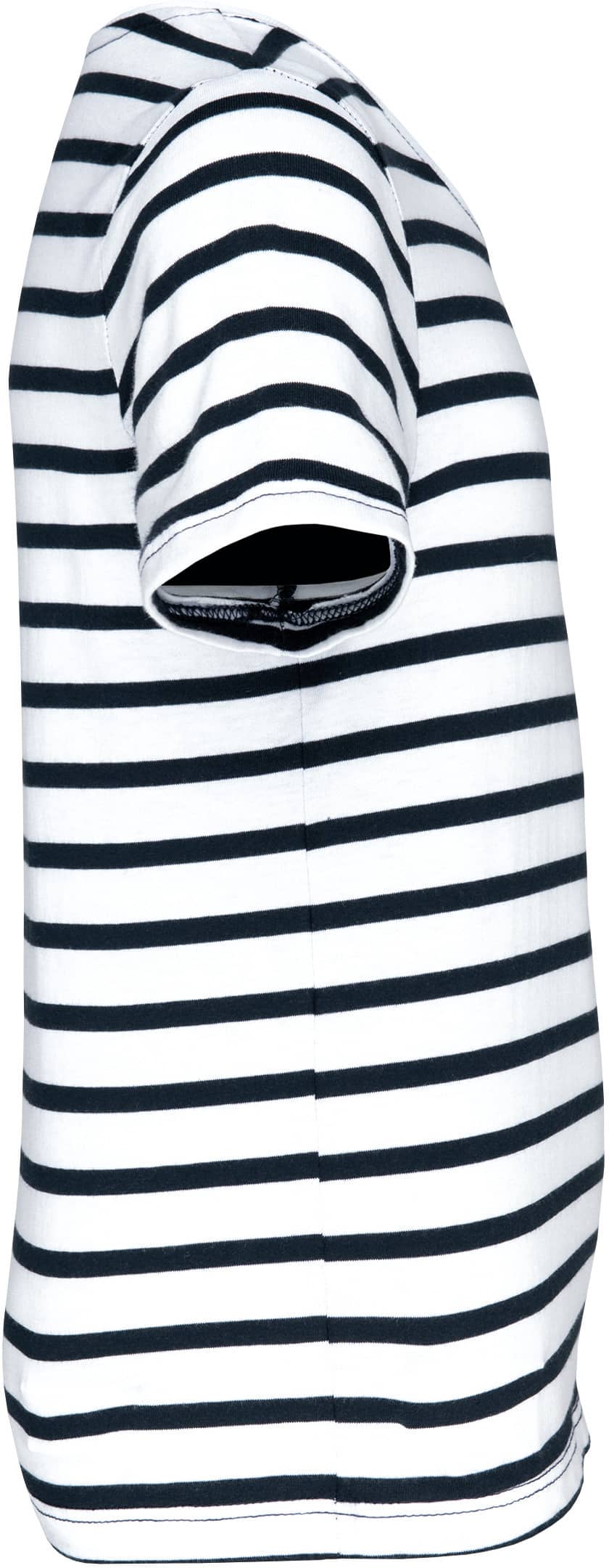Gestreiftes Kurzarm-T-Shirt mit Tasche für Kinder im Marine-Stil