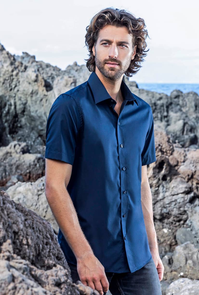 Men´s Poplin Shirt Short Sleeve