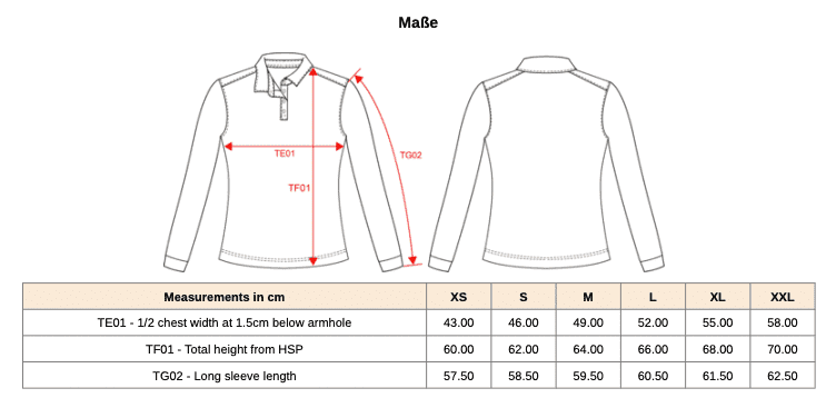 Langarm-Polohemd für Damen aus Jersey