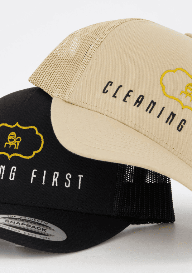 Bestickte Caps für Referenzkunde Cleaning First