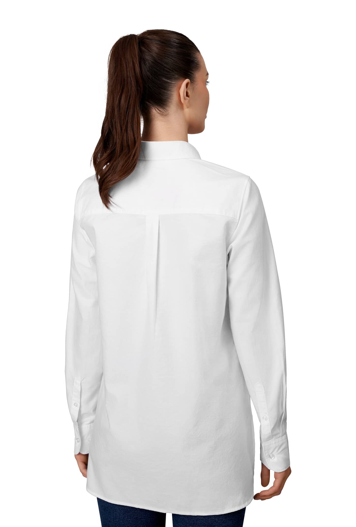 Seven Seas lange moderne Oxford Damen Bluse