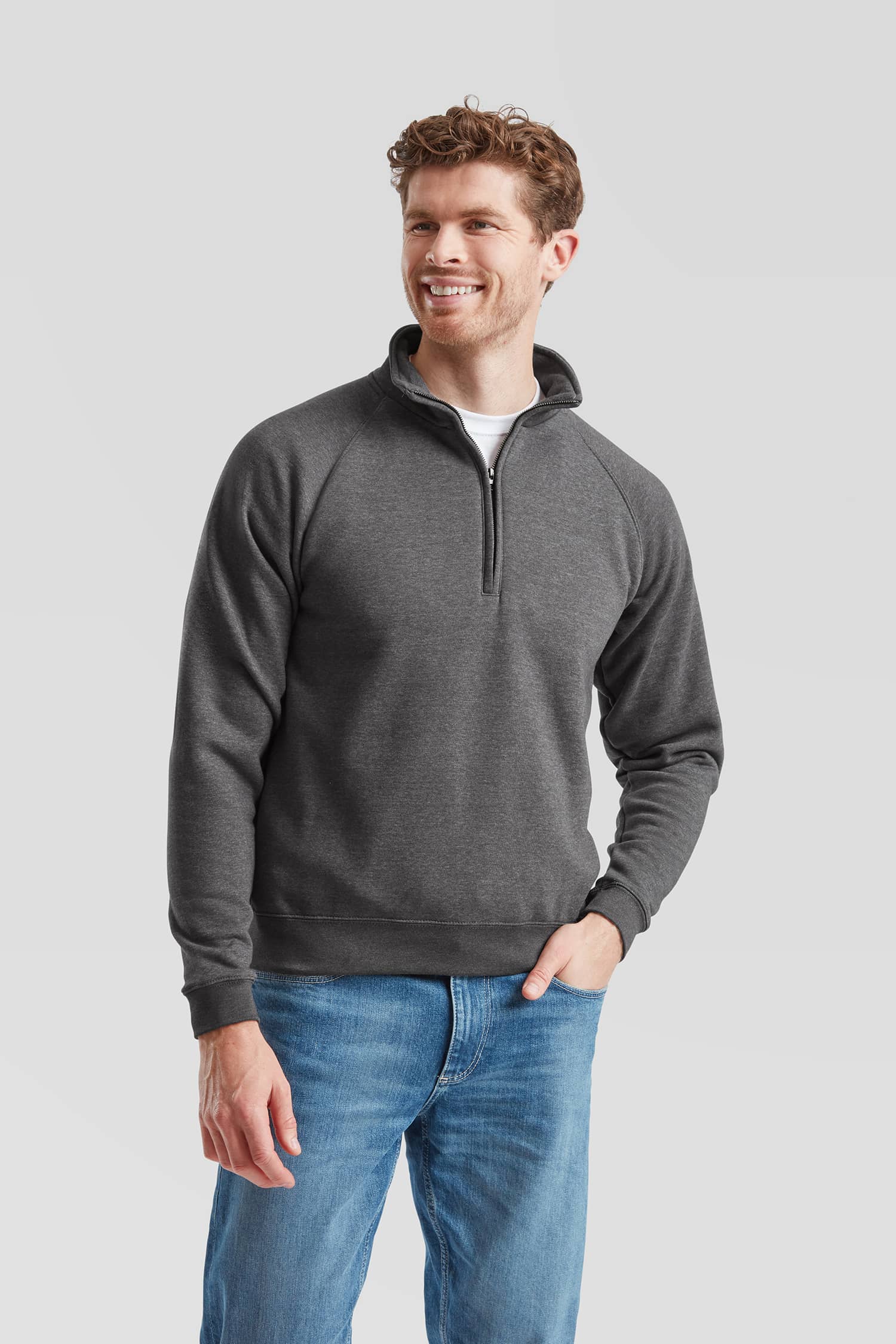 Premium Zip Neck Raglan Sweat