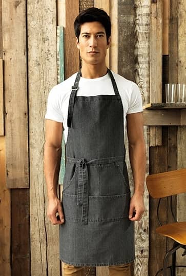 Jeans Stitch Denim Bib Apron