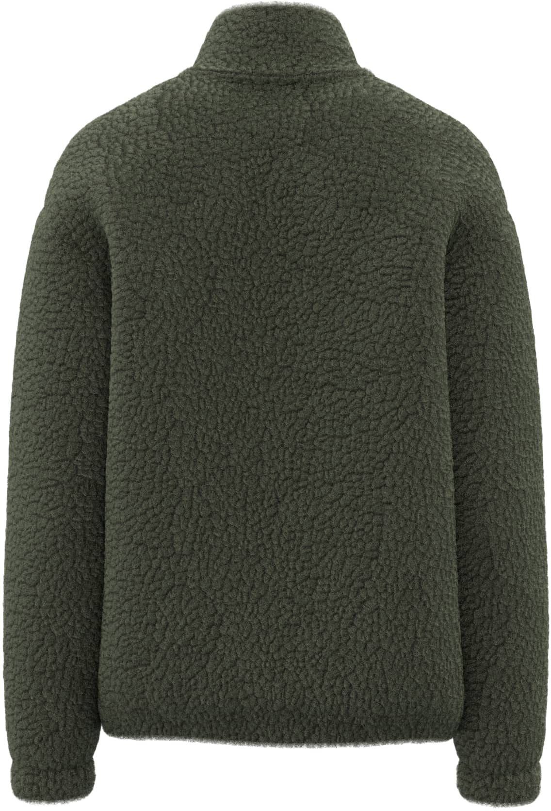 Unisex-Sweatshirt aus Sherpa mit Reißverschluss und überschnittenen Schultern