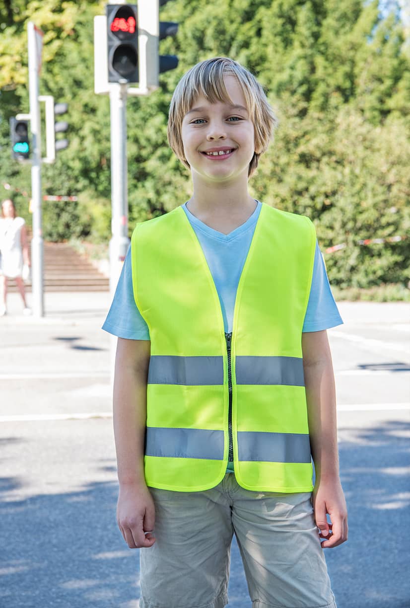 Kids´ Hi-Vis Safety Vest With Front Zipper Aalborg