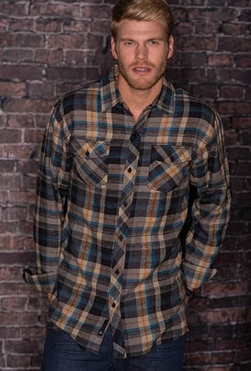 Woven Plaid Flannel Shirt
