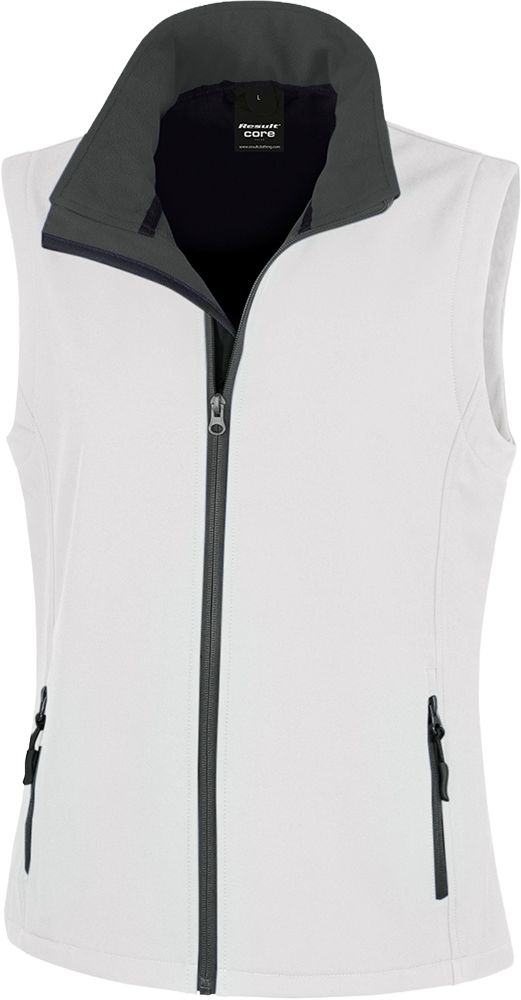 Women´s Printable Softshell Bodywarmer with Recycled Fleece Inner
