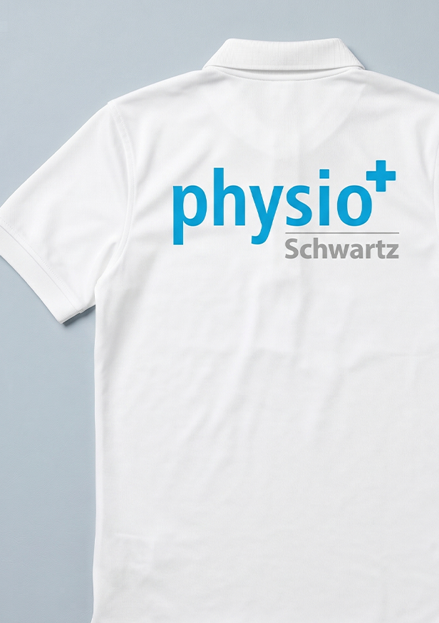 Referenz Poloshirt Stick Physio Schwartz