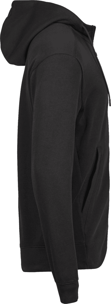 Ribbed Interlock Hooded Full Zip