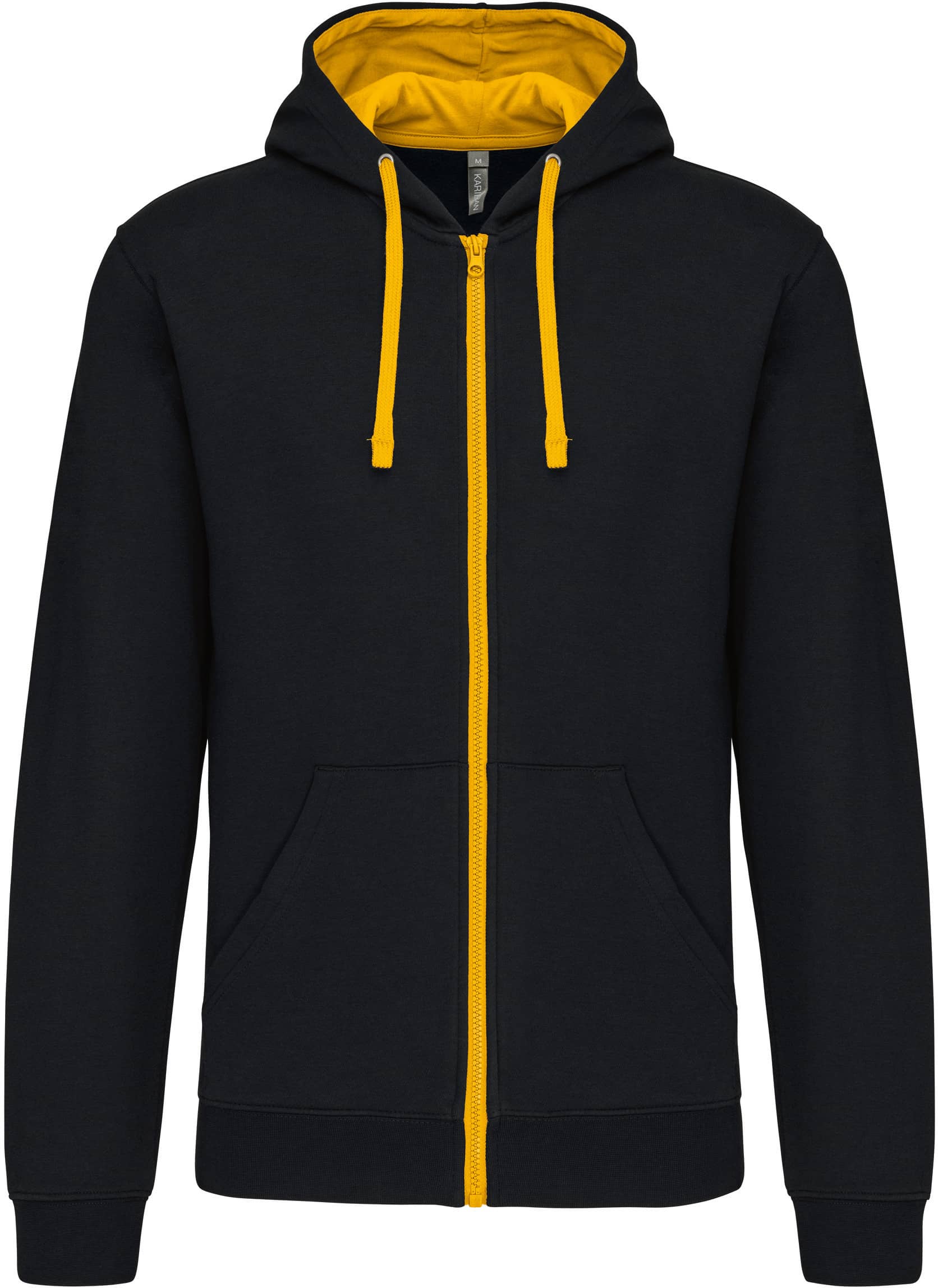 Herren-Kapuzensweatshirt Bicolor mit Reißverschluss