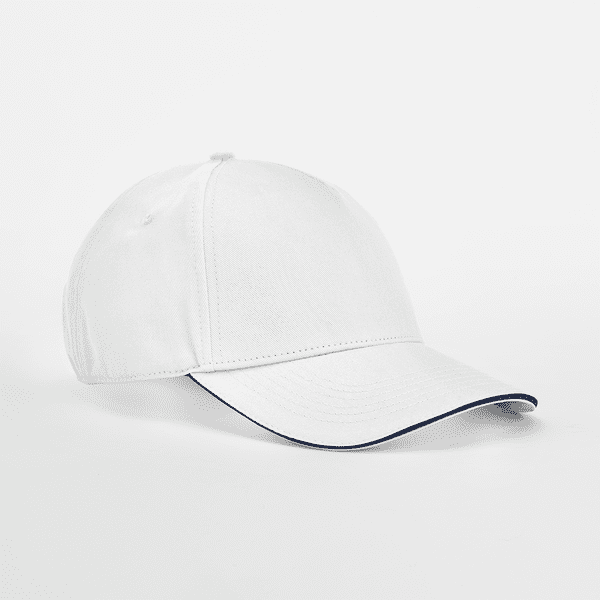 EarthAware® Classic Organic Cotton 5 Panel Cap - Sandwich Peak