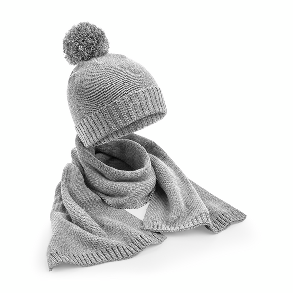 Knitted Scarf and Beanie Gift Set
