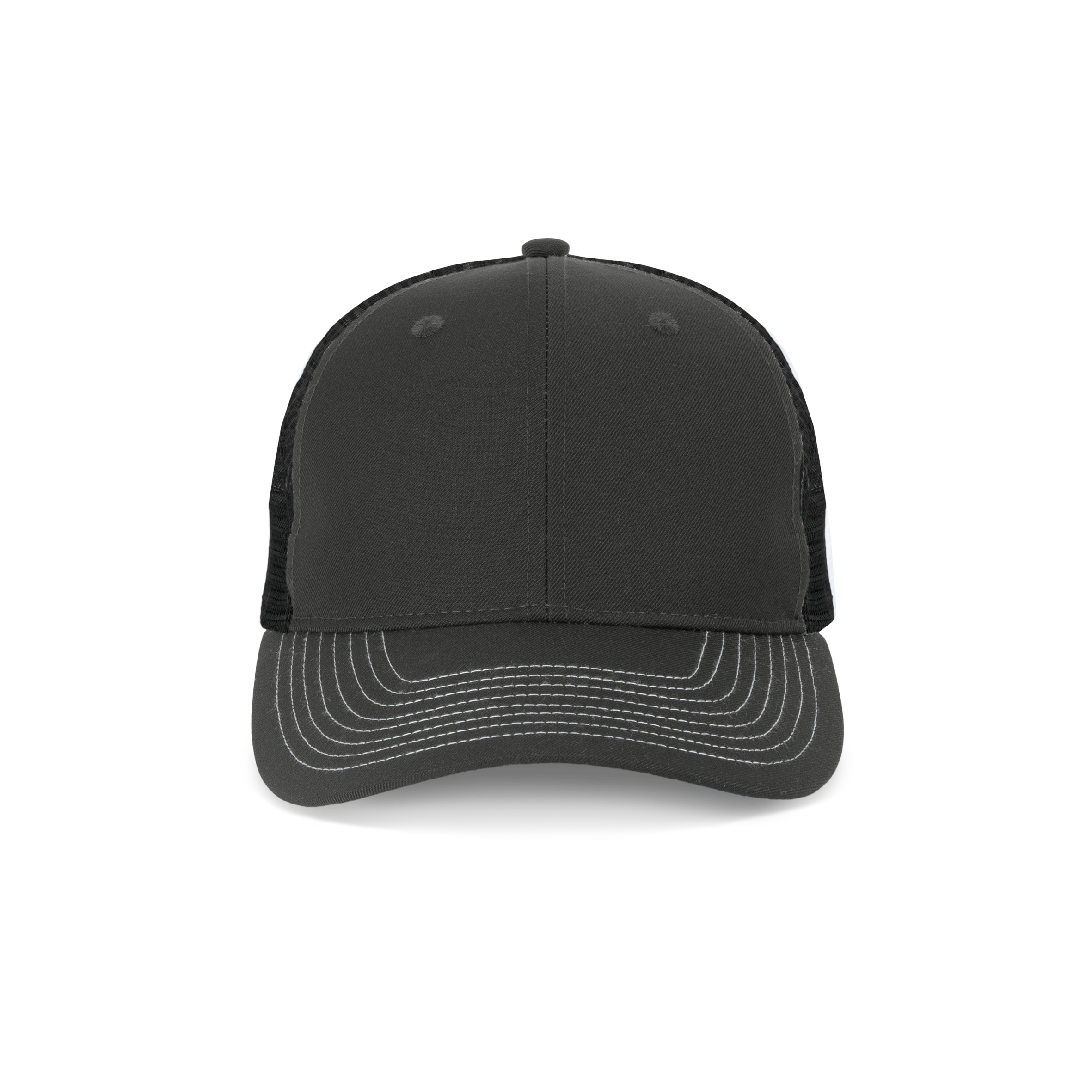 6 Panel Trucker mit kontrastfarbenen Nähten
