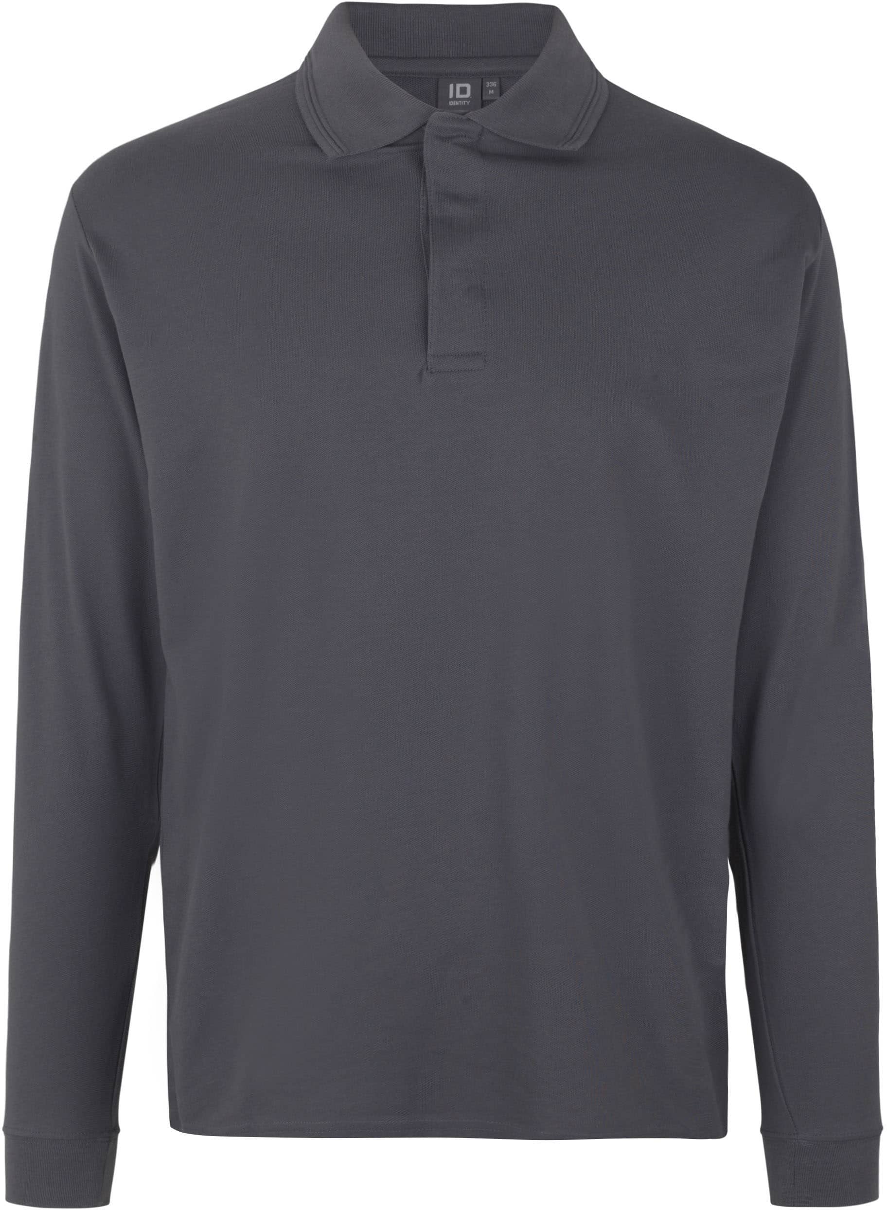 PRO Wear Langarm-Poloshirt mit Druckknopf