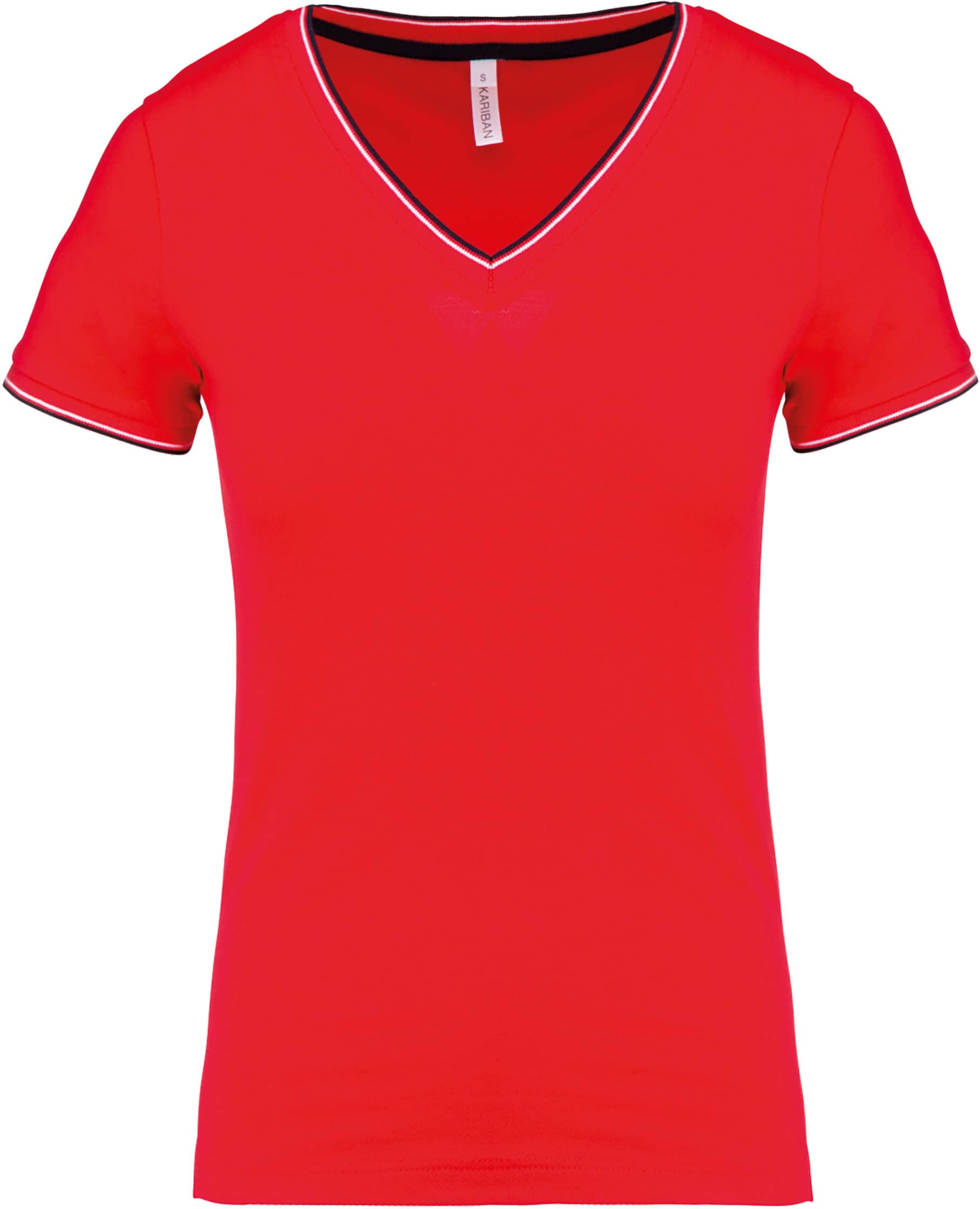 Ladies’ Piqué Knit V-Neck T-shirt