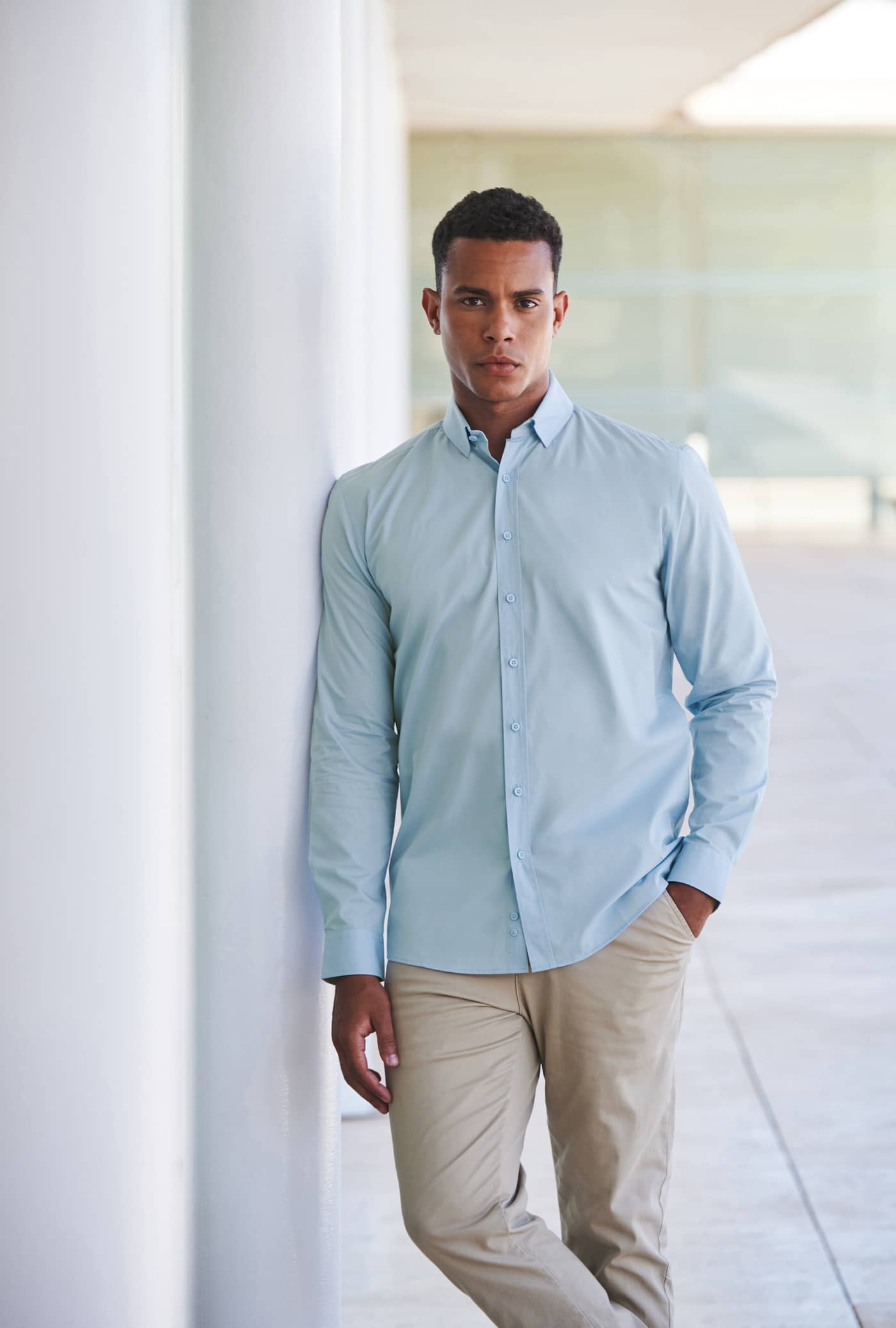 Men´s Long Sleeved ´Cotton Feel´ Coolplus® Shirt