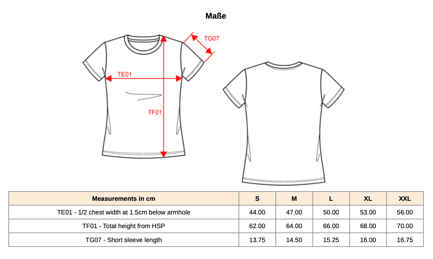 Kurzarm-Damen-T-Shirt mit Rundhalsausschnitt