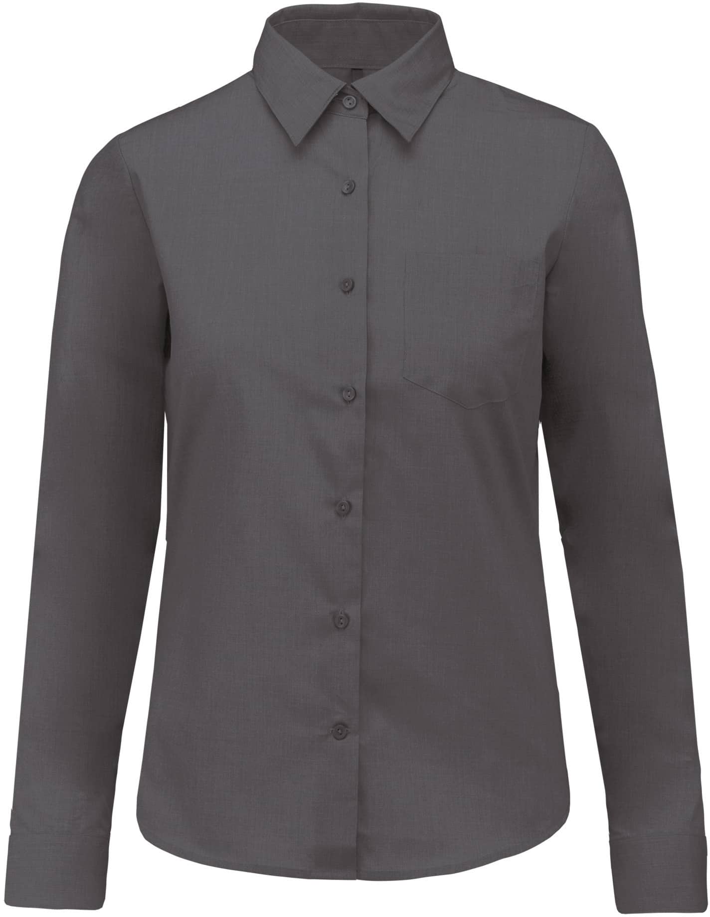 Popeline-Hemd Baumwollpolyester pflegeleicht für Damen