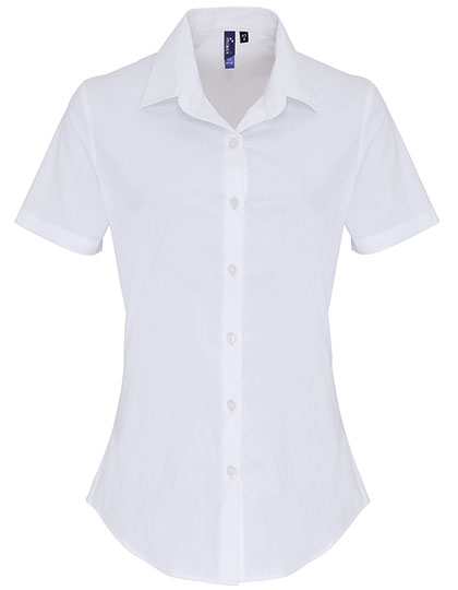 Women´s Stretch Fit Poplin Short Sleeve Cotton Shirt